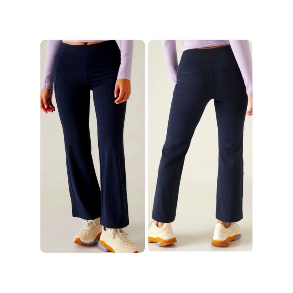 Athleta Delancey Skyline Ankle Flare Pant - Navy L - Picture 2 of 8